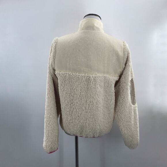 WSLY Cream Eco Sherpa Fluffy Mixed Media Barrow Jacket - Picture 7 of 9
